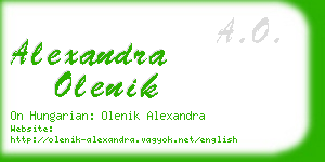 alexandra olenik business card